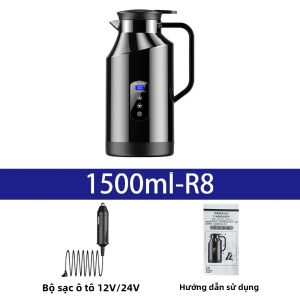 Bình Đun Nước Nóng Di Động Yangood 1500ML Chất Liệu Thép Không Gỉ 304 Dung Tích Lớn Dùng Cho Xe Hơi Du Lịch 12V 24V Pha Trà Cà Phê