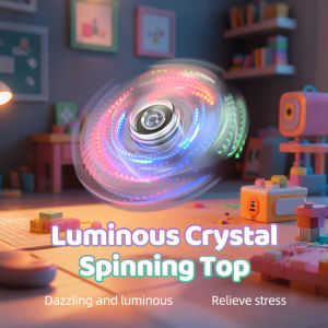Luminous LED Light Fidget Spinner Hand Top Spinners Glow in Dark Light EDC Figet Spiner Finger Stress Relief Toys for Kids Gift