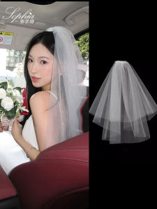 Elegant French Bridal Veil Short