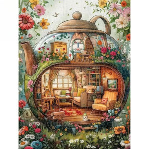 75*50cm Adult 1000 Pieces Jigsaw Puzzle Landscape House Stress Reducing Toys Holiday gift Perfect for DIY Creative Fun