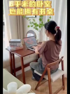 80CM Study Table Folding Study Table Solid Wood Folding Desk Student Home Bedroom Simple Small Apartment Writing Assembled Study
