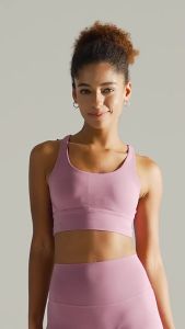 NS Rompi Yoga Feel Bogel untuk Wanita Silang Belakang Belakang Cantik Bra Sukan Baharu Yoga Kecergasan Atas Penyerapan Kejutan Bra Sukan