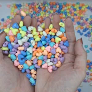 100 GRAM MANIK MANIK MOTE MONOKROM HATI LOVE HEART TEBAL COLORFULL