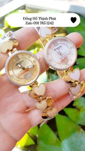 [Chính Hãng FULLBOX] Đồng Hồ Nữ Thụy Sỹ SUNRISE 9010AA Dây Trái Tim Kính Sapphire Chống Nước