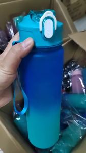 Bandai | 750ML Messi Modrić Neymar Football Star Straw Water Cup Portable Fitness Drink Bottle Kettle Leakproof Drinkware Fans Gifts
