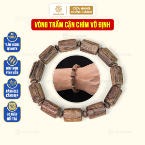 Vòng tay trầm hương cận chìm thơm sống ngọt Sơn Mộc Hương đeo tay nam nữ phong thủy may mắn bình an tài lộc