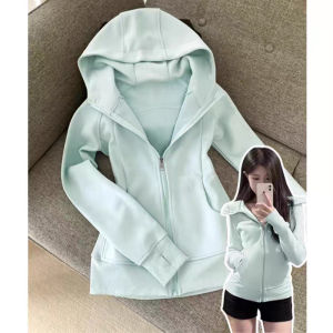 SUHUIQIAN | Slimming Drawstring Hooded Fall Green Jacket