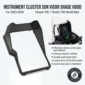 For Tenere700 XTZ700 T700 2022-2026 Motorcycle Sun Visor Cover TENERE 700 Instrument Screen Sunshade Guard Protector Dashboard