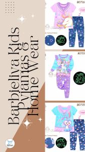 Mylilangelz Barbieliya Born To Be Unicorn Glow In The Dark Girl Clothing Set Baju Budak Perempuan