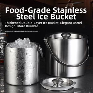 Stainless Steel Insulated Portable Ice Bucket