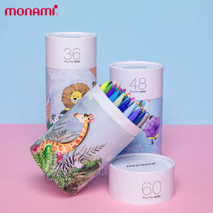 South Korea Monami Murami 3000 Watercolor Pen Hand Account Notes Hook Line Pen Color Pencil Monami Gel Pen Cute Creative Water-Based Paint Pen Hand Painted Fiber Pen 60 Colors Ball Pen Stationery Suit