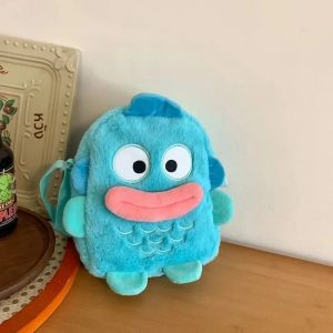 ***กระเป๋าสะพายข้างนางเงือกฮันดันพลูน่ารักกระเป๋าสะพายข้างทรงสี่เหลี่ยมเล็กสำหรับเด็กผู้หญิงกระเป๋าของเล่นนุ่มแฟชั่นดีไซน์อินเทรนด์