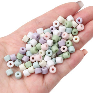 6mm Cylindrical Bracelet Acrylic Beads  Multi-Color Loose Spacer Beads For  DIY Handmade Bracelet Necklace Jewelry Making Accessories