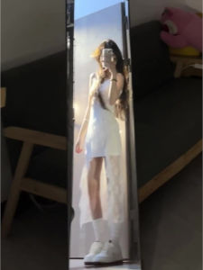 White V-neck Lace Suspenders Dress Womens Summer French Atmosphere Super Fairy Asymmetrical Slit Hemline at Hem Skirt