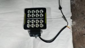 J391 4INCH SQUARE 12V/24V/48V/80V 16LED SPOT LIGHT WORKING LAMP WITH ORANGE DRL LED
