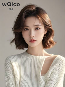 ผมปลอมสไตล์เกาหลีธรรมชาติสำหรับผู้หญิง ทรงผมทรงหน้าที่สวยงาม ชุดผมยาวทั้งหัว ชุดผมปลอมที่สวมใส่สบาย