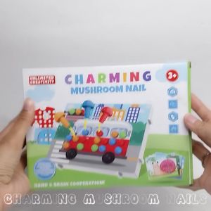Acekids Mainan Edukasi Puzzle Jamur Tancap Bergambar Charming Mushroom Nail Jamur Mosaik - 37802