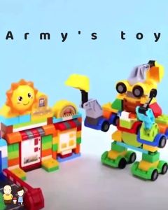 ของเล่นตัวต่อ FEELO ของเล่นเด็ก ตัวต่อขนาดใหญ่ หุ่นยนต์ของเล่น ของเล่นเสริมพัฒนาการ หุ่นยนต์รวมร่าง (ไม่พร้อมเพลท)