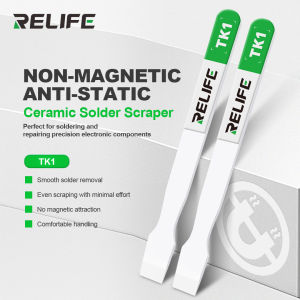 Relife | RELIFE TK1 Ceramic Solder Scraper Non-magnetic Anti-static For BGA Motherboard Chip Repair Tin Planting Tin Scraper