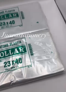 Plastik Dollar 23x40 Ketebalan 0.1 / Kantong Plastik Bening Plastik Sedang