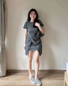 Casual dress for women new summer style high-end waist-length slimming short dress
