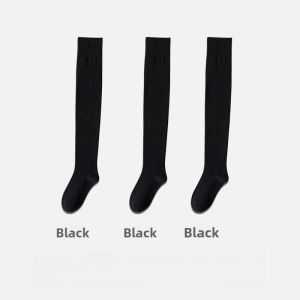 miiow | Womens Over-Knee High-Tube Socks Anti-Slip Half-Length Knee Protector Spring Autumn Cotton Polyester Spandex Blend Long Leggings