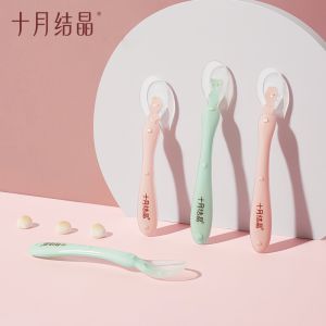 TEN-M JOURNEY 2-Pack Silicone Baby Spoon for First Feeding BPA-Free Infant Tableware