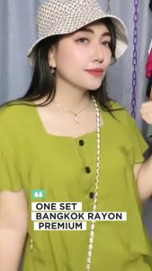 setelan bangkok murah//Setelan Bangkok Wanita Set Rayon Premium Busui Frenly 7/8 Setelan Rayon wanita/setelan wanita kekinian