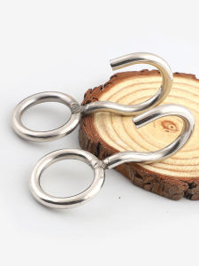 304 Stainless Steel Hook Ring Question Mark Pipe Hook Holder Kitchen Bathroom Curtain S Hook round Tube No Drilling Required