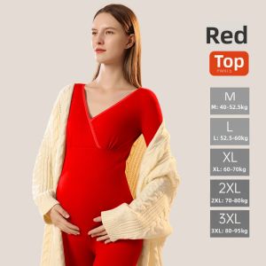 MsPai | Pregnancy Special Warm Maternity Underwear Set Red
