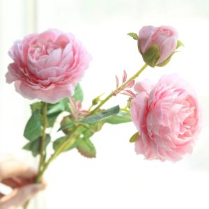 3 Heads Peony Rose Silk Artificial Flowers Fake Flowers For Wedding Decoration Diy Crafts Living Room Home Table Decor