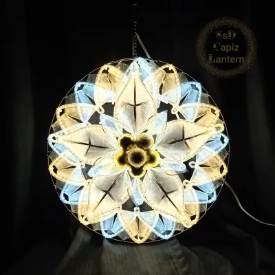 ‼️Special Capiz Poinsettia Christmas Parol / Lantern (16 inches) 110-220v
