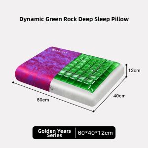 Anti Mite Antibacterial Deep Sleep Memory Foam Pillow with Green Rock Gel