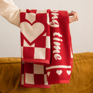 Soft Pure Cotton Towel Small Heart Pattern Long Lasting Couples Wedding Home Use Non Shedding Absorbent Face Towel