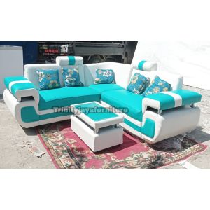Sofa L Sudut 2.2 Sudut Plus Meja /trinityjayafurniture