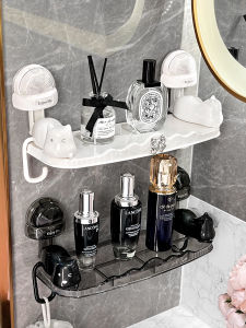 Giá Để Đồ Hình Mèo Treo Tường Bằng Nhựa Trong Nhà Tắm Giá Để Đồ Vệ Sinh Cá Nhân Giá Để Đồ Góc Phòng Tắm Giá Để Đồ Gắn Tường