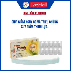 Kim Thính - giúp hỗ trợ tăng cường lưu thông khí huyết giúp tăng cường sức khỏe thính giác. Hỗ trợ giảm các triệu chứng nghe kém suy giảm thính lực- hộp 180 viên