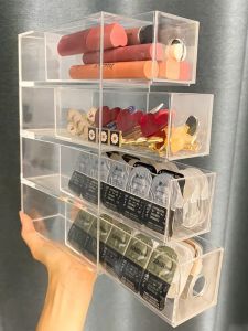 Hộp Đựng Mỹ Phẩm Acrylic Ngày Ném Chống Bụi Hộp Đựng Kẹp Giữa Ngăn Kéo Đựng Son Môi Làm Mắt Hộp Đựng Mỹ Phẩm Để Bàn