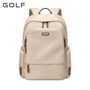 new GOLF New Womens Backpack Fashion Solid color Nylon travel bag Commuting School Bag Female Students 15.6-inch Computer Backpack Free Shipping
