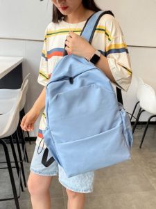 Túi Đeo Vai Đôi Dung Tích Lớn Phong Cách Hàn Quốc Màu Trơn Túi Du Lịch Thường Ngày Cho Nam Túi Đựng Máy Tính Cho Sinh Viên Đại Học