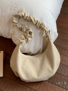 Elegant Dumpling Shaped Velvet Crossbody Bag Womens Fashionable Versatile Shoulder Bag Commuter Bag Casual Simple Style