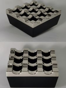 Ashtray 25 Holes 9 Grids 16 Grids Large Size 150x150x60mm Windproof Multi-color Ashtray Creative Gift Fashionable Zinc Alloy