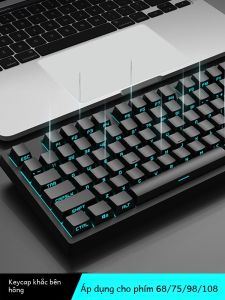 Mu68 Black Side-Engraved Mechanical Keyboard Keycaps PBT Magnetic Switches Transparent Customizable 75 Arrangement Mu68 Ez63