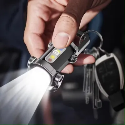 Lampu Senter Gantungan Kunci Mini Lampu Camping / Lampu Darurat / Senter Mini Gantungan Kunci Multifungsi / Lampu mini Senter Gantungan Kunci Keychain Gantung Camping darurat strobo flashlight