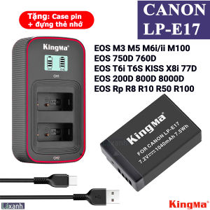 CANON EOS LP-E17 | Pin và Dock sạc máy ảnh KINGMA CANON LP-E17 LPE17 LP E17 LPE17N LP E17N LP-E17 cho Canon EOS M3 M5 200D 750D 760D 8000D 800D RF RP EOS 77D EOS RP M6 Kiss X8