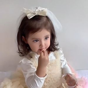 [NHIỀU MẪU] Voan cài tóc cô dâu cho bé Lúp cô dâu bé gái Voan cài phù dâu phụ kiện tóc trẻ em