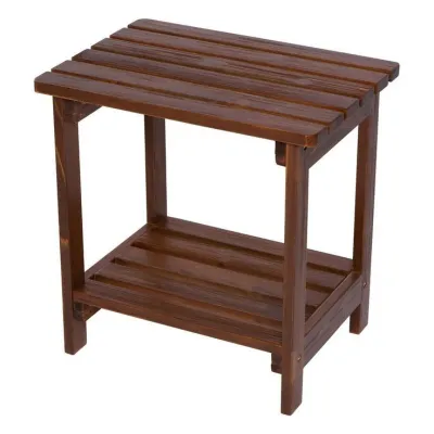 Rak Serbaguna Kayu 2 Tingkat 30x40 cm untuk Penyimpanan Efisien di Ruang Tamu atau Kamar Mandi