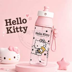 Cute Sanrio Spray & Straw Water Bottle 500ml | BPA Free Leakproof Bottle