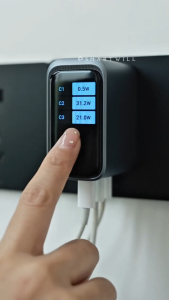 Anker Prime Charger160W 3-Port Compact GaN USB C ChargerSmart DisplayTouch ControlUp to 140W Fast Charging for One Devicefor MacBook ProLaptopiPhone 17 Series