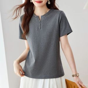 QIAOXIZI | Stylish and Versatile Loose Slimming T-Shirt Women